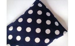 Nahřívací polštářek tmavě modrý s bílým puntíkem